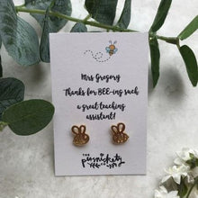 Load image into Gallery viewer, Thanks For BEE-ing Such A Great Teacher /Teaching Assistant Bee Earrings-5-The Persnickety Co
