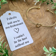 Load image into Gallery viewer, Will You Be My Bridesmaid Knot Bangle-8-The Persnickety Co
