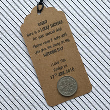 Load image into Gallery viewer, Lucky Sixpence Gift Tag For Dad-3-The Persnickety Co
