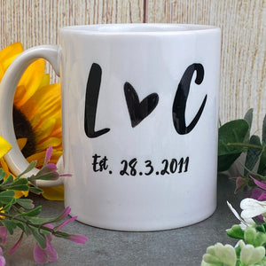 Personalised Couples Initial Mug