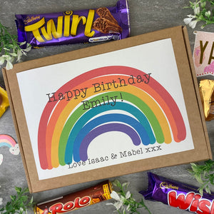 Rainbow Happy Birthday Personalised Chocolate Box-3-The Persnickety Co