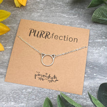 Load image into Gallery viewer, Silver Cat Necklace - Purrfection
