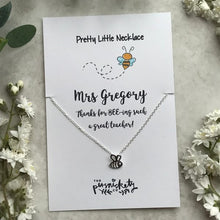 Load image into Gallery viewer, Thanks For BEE-ing Such A Great Teacher / Teaching Assistant Bee Necklace-The Persnickety Co
