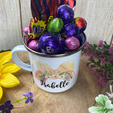Load image into Gallery viewer, Easter Rainbow Personalised Enamel Mug
