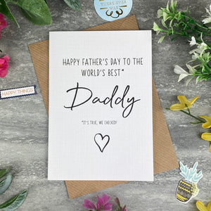 World's Best Daddy Father's Day Card