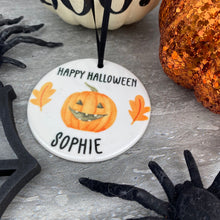 Load image into Gallery viewer, Happy Halloween Pumpkin Hanging Decoration-9-The Persnickety Co
