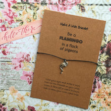 Load image into Gallery viewer, Be a Flamingo in a Flock of Pigeons Wish Bracelet-The Persnickety Co
