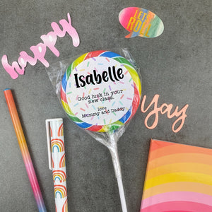 Personalised Good Luck In Your New Class Giant Lollipop