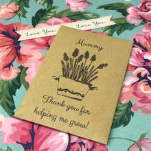 Load image into Gallery viewer, Mummy Thank You For Helping Me Grow Mini Kraft Envelope with Wildflower Seeds-7-The Persnickety Co
