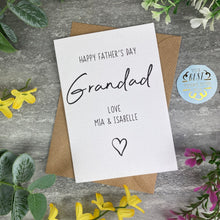 Load image into Gallery viewer, Personalised Happy Father&#39;s Day Grandad Card-The Persnickety Co
