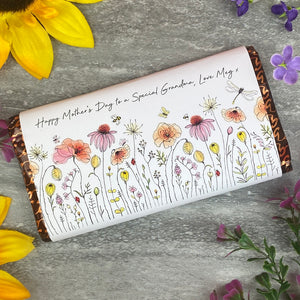 Happy Mother's Day To A Special Grandma Personalised Chocolate Bar