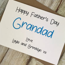 Load image into Gallery viewer, Happy Fathers Day Grandad - Personalised Card-7-The Persnickety Co
