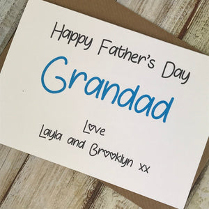 Happy Fathers Day Grandad - Personalised Card-7-The Persnickety Co