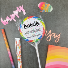 Load image into Gallery viewer, Personalised Good Luck On Your First Day In School Giant Lollipop-The Persnickety Co
