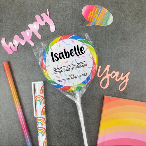 Personalised Good Luck On Your First Day In School Giant Lollipop-The Persnickety Co