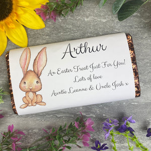 Easter Rabbit Personalised Chocolate Bar-The Persnickety Co