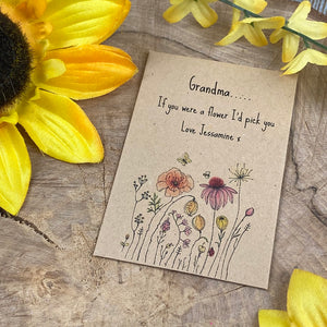 Grandma If You Were A Flower Mini Envelope with Wildflower Seeds-7-The Persnickety Co