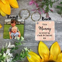 Load image into Gallery viewer, This Mummy Is Loved By Photo Keyring-The Persnickety Co
