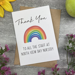 Personalised 'Thank You To All The Staff' Card