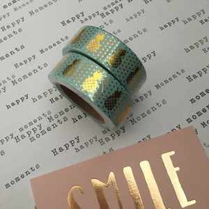 Pineapple Washi Tape - Teal-3-The Persnickety Co