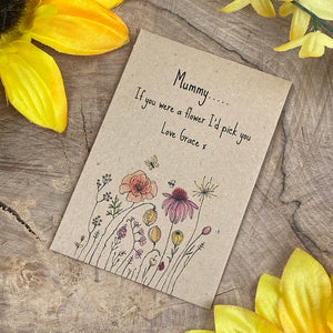 Mummy If You Were A Flower Mini Kraft Envelope with Wildflower Seeds-8-The Persnickety Co