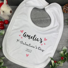 Load image into Gallery viewer, 1st Valentine&#39;s Personalised Bib-The Persnickety Co
