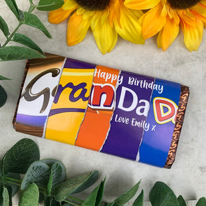 Personalised Grandad Birthday Chocolate Bar-The Persnickety Co