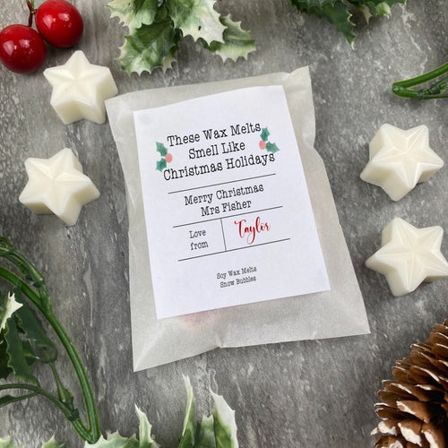 Personalised Christmas Holidays Wax Melts-The Persnickety Co