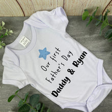 Load image into Gallery viewer, Star First Father&#39;s Day Bib and Vest

