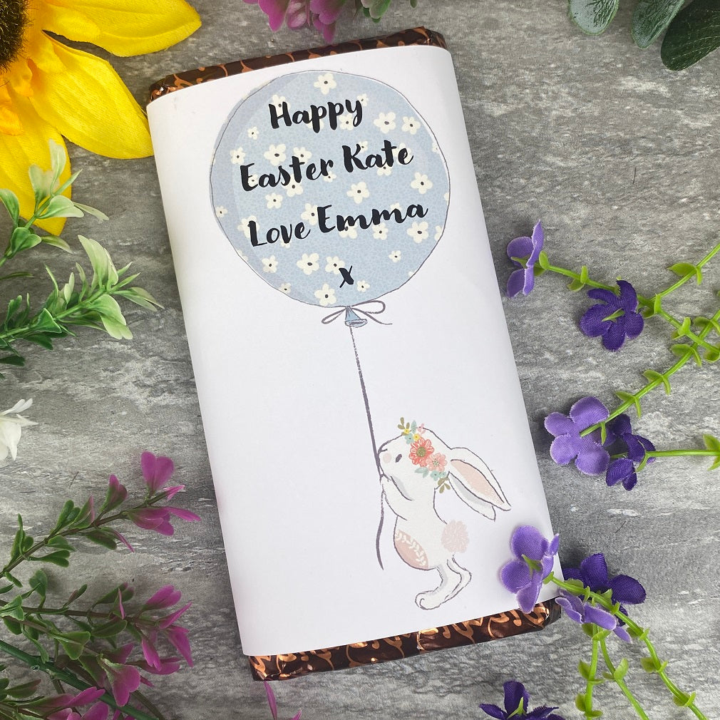 Cute Easter Bunny Personalised Chocolate Bar-The Persnickety Co
