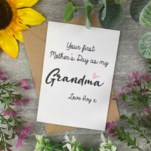 Load image into Gallery viewer, First Mother&#39;s Day Personalised Grandma Card
