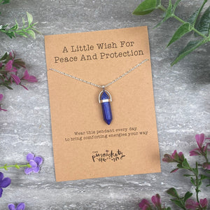 Crystal Necklace - A Little Wish For Peace And Protection-The Persnickety Co
