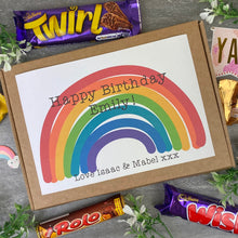 Load image into Gallery viewer, Rainbow Happy Birthday Personalised Chocolate Box-2-The Persnickety Co
