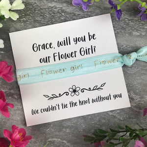 Flower Girl Proposal Hair Tie / Wrist Band-9-The Persnickety Co