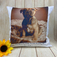 Load image into Gallery viewer, Personalised Valentines Dog Mum Cushion
