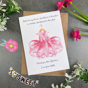 Dance Teacher Thank You Card-The Persnickety Co
