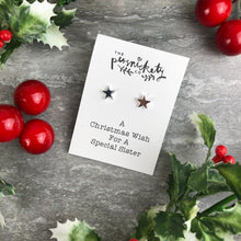 Load image into Gallery viewer, A Christmas Wish For A Special Sister - Star Earrings-5-The Persnickety Co

