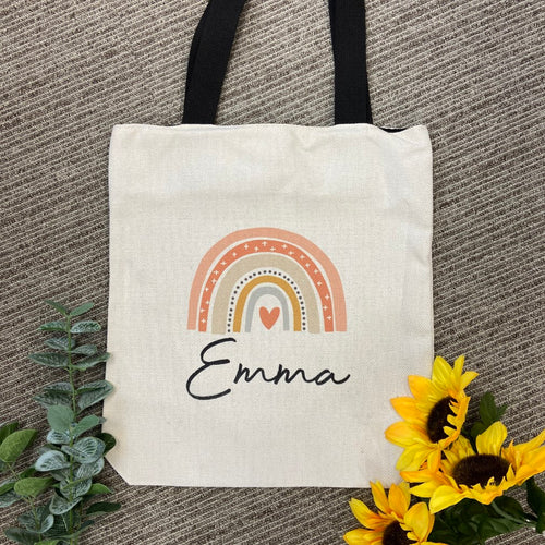 Personalised Rainbow Tote Bag-The Persnickety Co