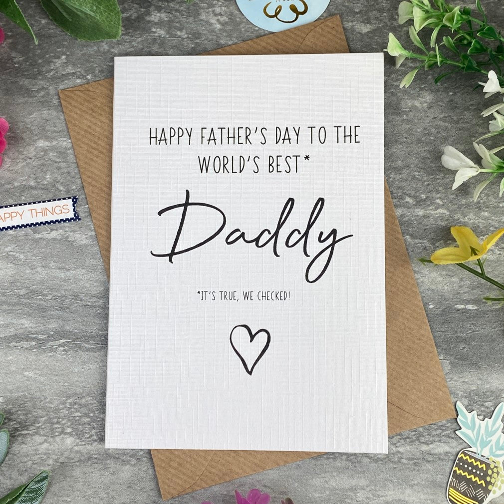 World's Best Daddy Father's Day Card-The Persnickety Co