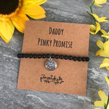 Load image into Gallery viewer, Daddy Pinky Promise Black Onyx Bracelet-5-The Persnickety Co
