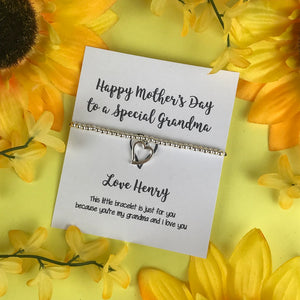 Happy Mothers Day To A Special Grandma - Personalised Beaded Bracelet-7-The Persnickety Co