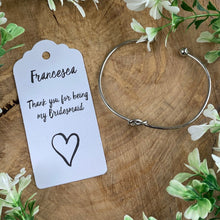 Load image into Gallery viewer, Knot Bangle - Thank You For Being My Bridesmaid-The Persnickety Co
