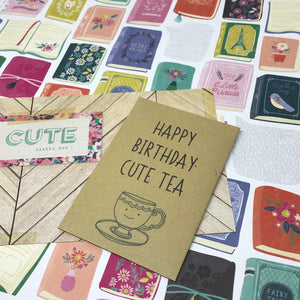 Happy Birthday Best Tea/Cute Tea Mini Kraft Envelope with Tea Bag-7-The Persnickety Co