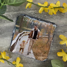 Load image into Gallery viewer, £5.00 Special Offer! Personalised Daddy and Me Slate Coaster-The Persnickety Co
