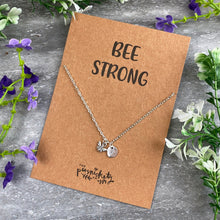 Load image into Gallery viewer, Bee Strong Necklace-6-The Persnickety Co
