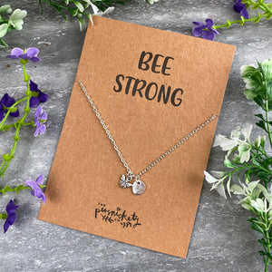 Bee Strong Necklace-6-The Persnickety Co
