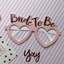 Load image into Gallery viewer, Bride To Be Heart Shaped Glasses-4-The Persnickety Co
