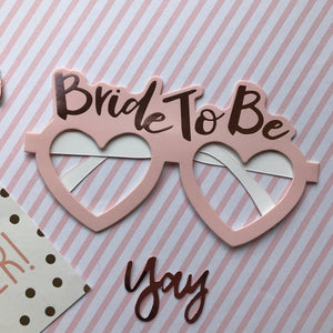 Bride To Be Heart Shaped Glasses-4-The Persnickety Co