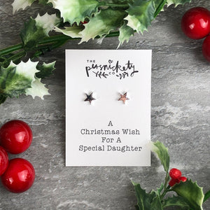 A Christmas Wish For A Special Daughter - Star Earrings-4-The Persnickety Co