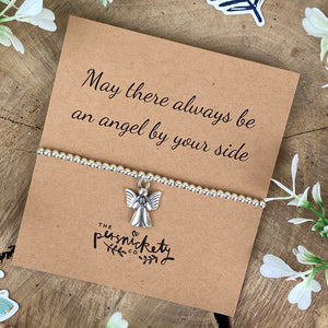 May There Always Be An Angel By Your Side Beaded Bracelet-3-The Persnickety Co